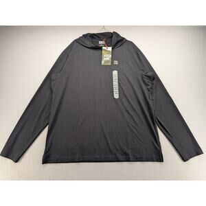 NWT Men's AKHG Tun-Dry Standard Fit Hoodie in Black size Large
